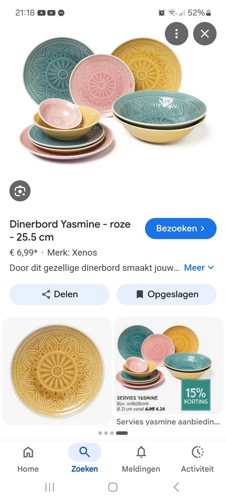 op zoek naar Yasmine servies van de Xenos, Ophalen of Verzenden