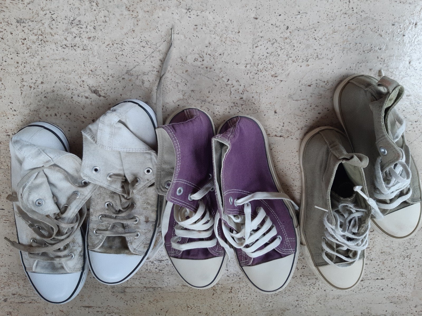 wadloopschoenen, Ophalen, Gedragen, Wit, Sneakers of Gympen