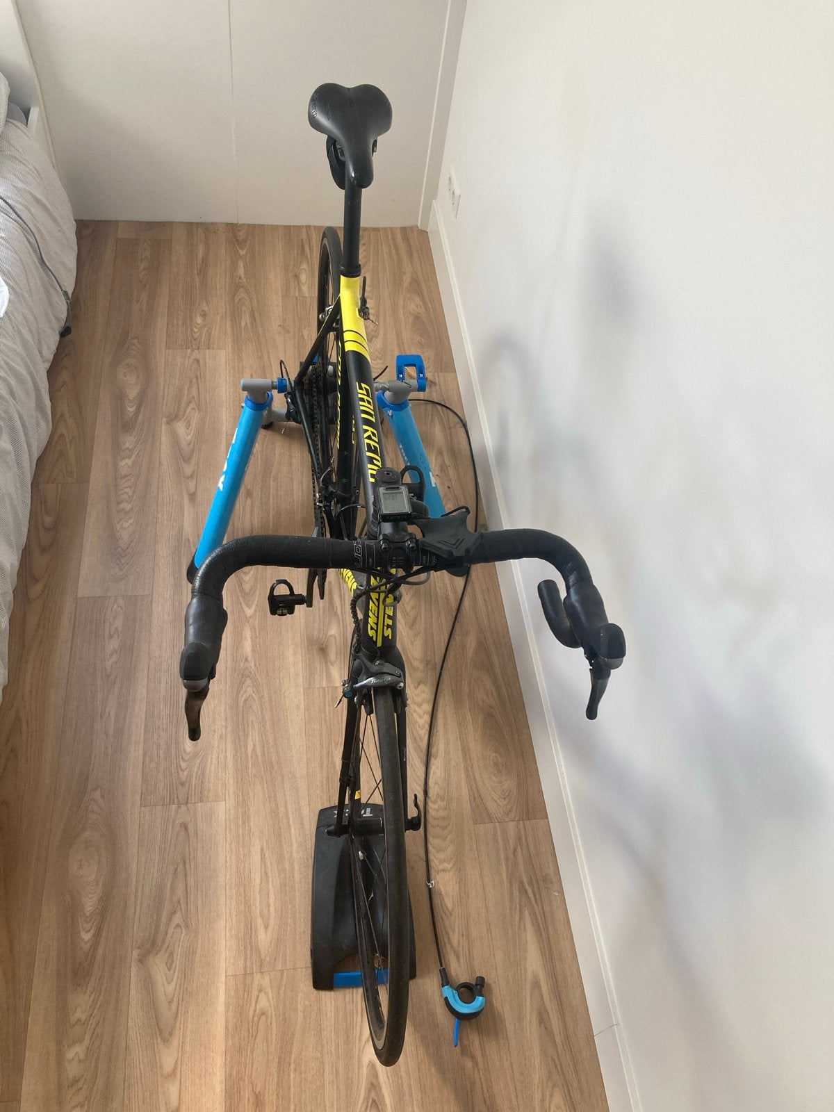 Stevens San Remo racefiets - Nette staat, incl. Tacx trainer, 28 inch, Gebruikt, 10 tot 15 versnellingen, Velgrem