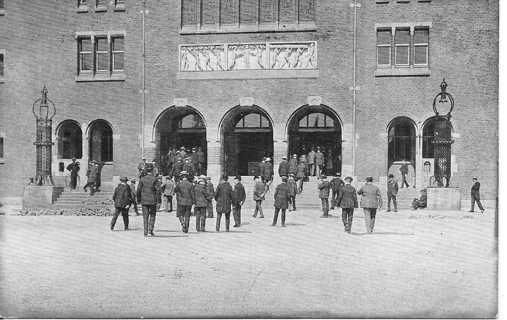 Oude ansichtkaart: Het aangaan van de Beurs, Amsterdam, Verzamelen, Ansichtkaarten | Nederland, Ongelopen, Noord-Holland, Voor 1920