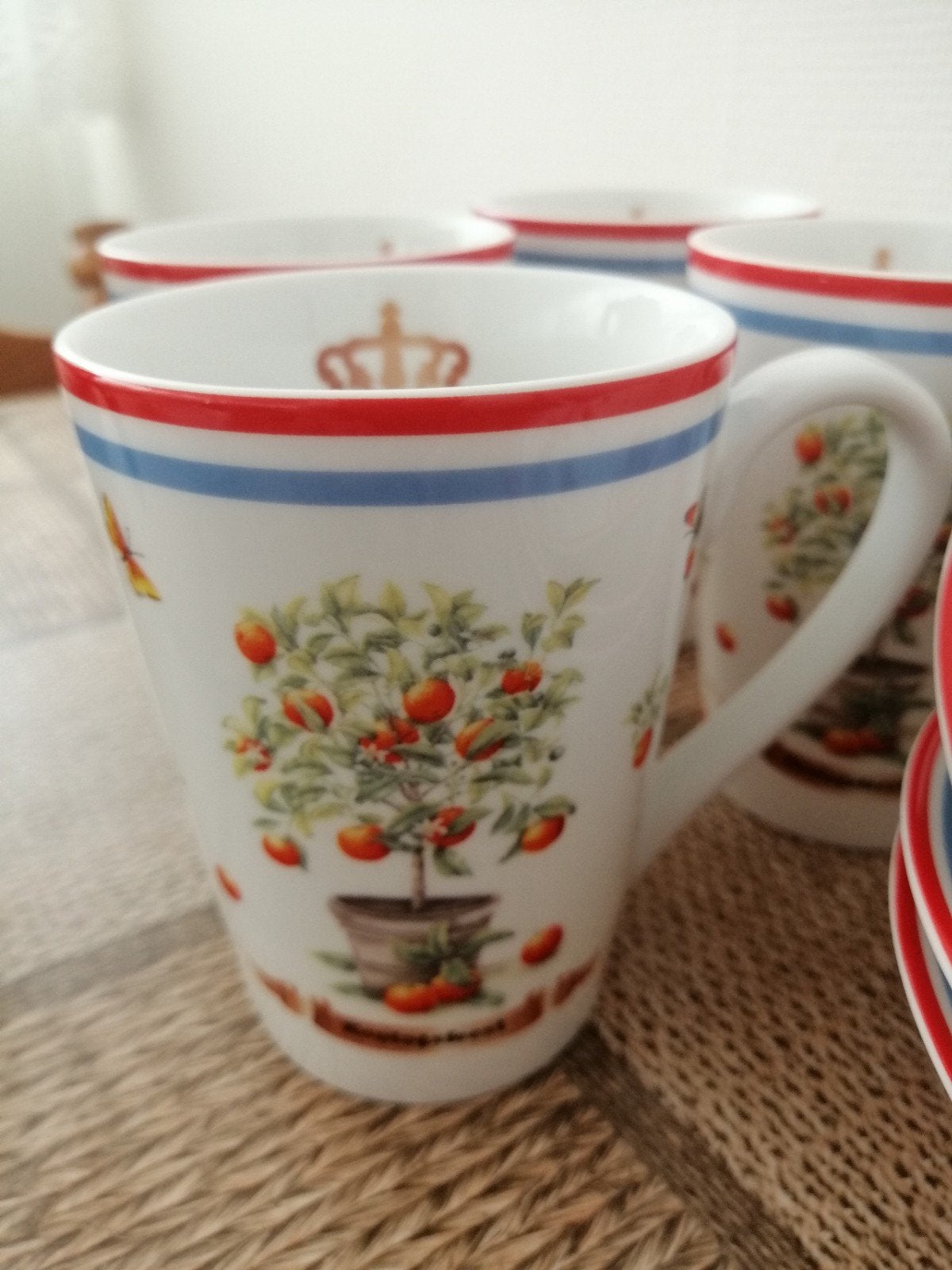 6 mokken 3 schaaltjes nieuw, Huis en Inrichting, Keuken | Servies, Ophalen, Nieuw, Overige stijlen, Kop(pen) en/of Schotel(s)