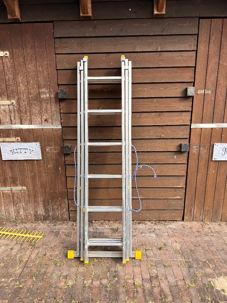 reformladder 3x7 treden, Ophalen, Gebruikt, Ladder, Opvouwbaar of Inschuifbaar