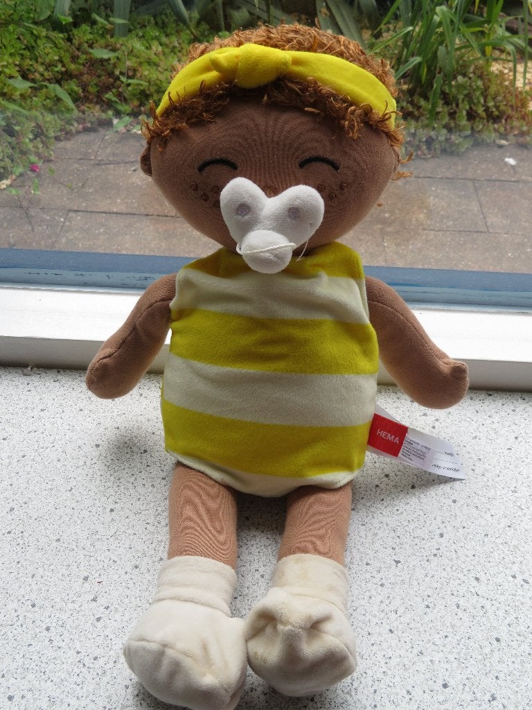 Pop Babypop met romper slofjes haarband + speentje van Hema, Hema, Overige typen, Ophalen of Verzenden, Zo goed als nieuw