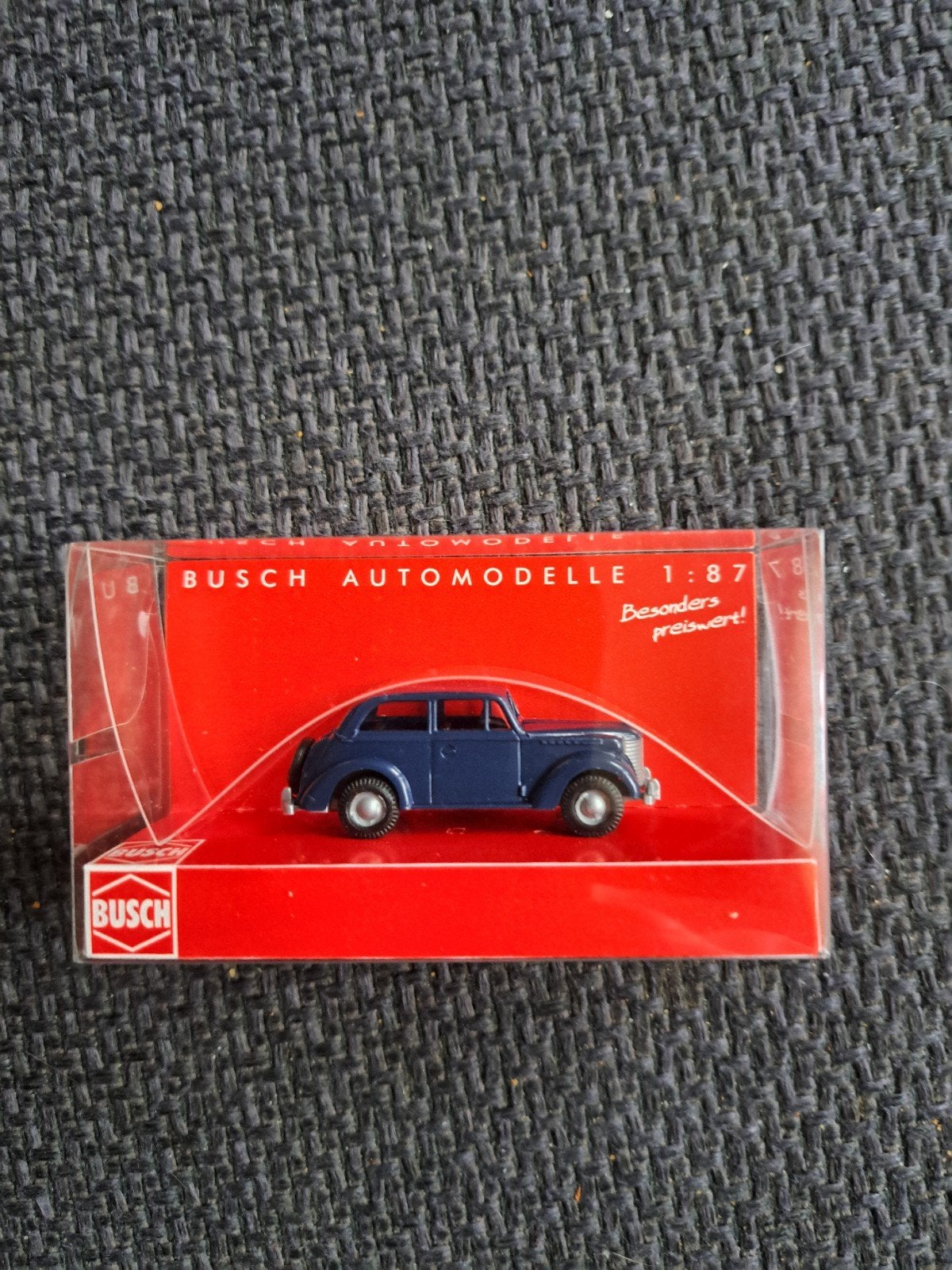 busch model Opel olympia donkerblauw, Hobby en Vrije tijd, Overige merken, Auto, West germany, Ophalen of Verzenden