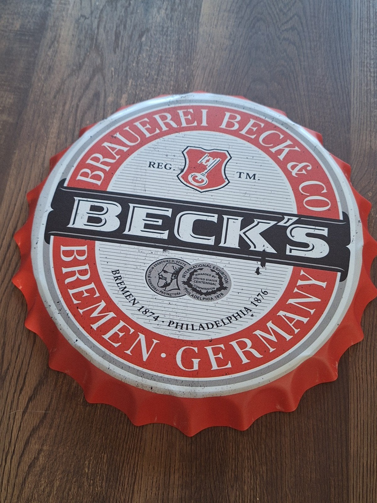 beck's bier wandbord, Ophalen of Verzenden, Reclamebord, Plaat of Schild, Overige merken