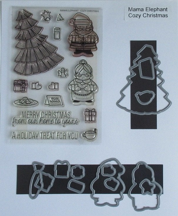 Mama Elephant; Cozy Christmas (stempels+snijmallen), Hobby en Vrije tijd, Ophalen of Verzenden, Zo goed als nieuw, Clearstamp