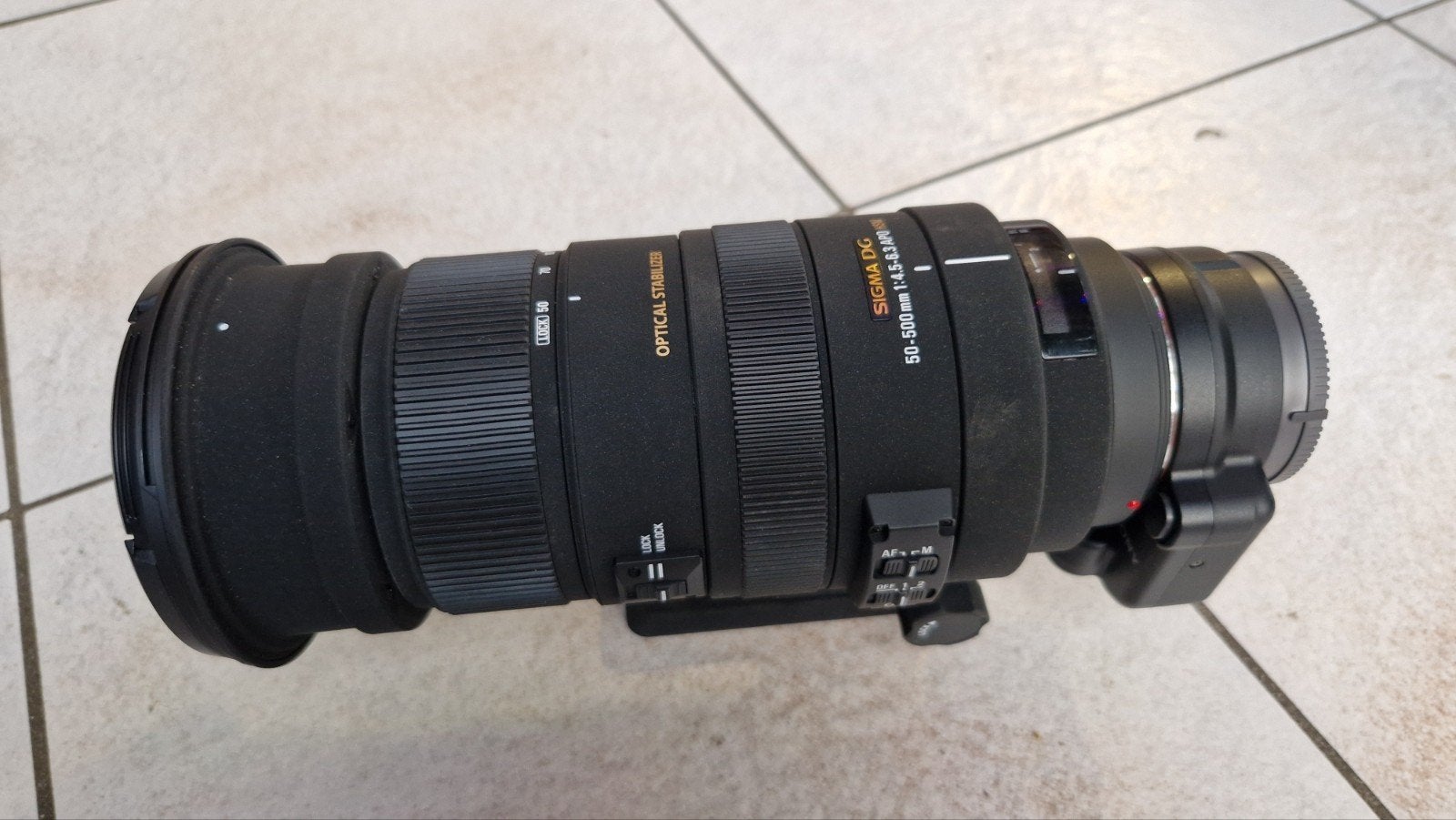 Sigma DG 50-500mm f/4.5-6.3 APO HSM OS Telelens, Sigma, Zonnekap, Telelens, Ophalen of Verzenden