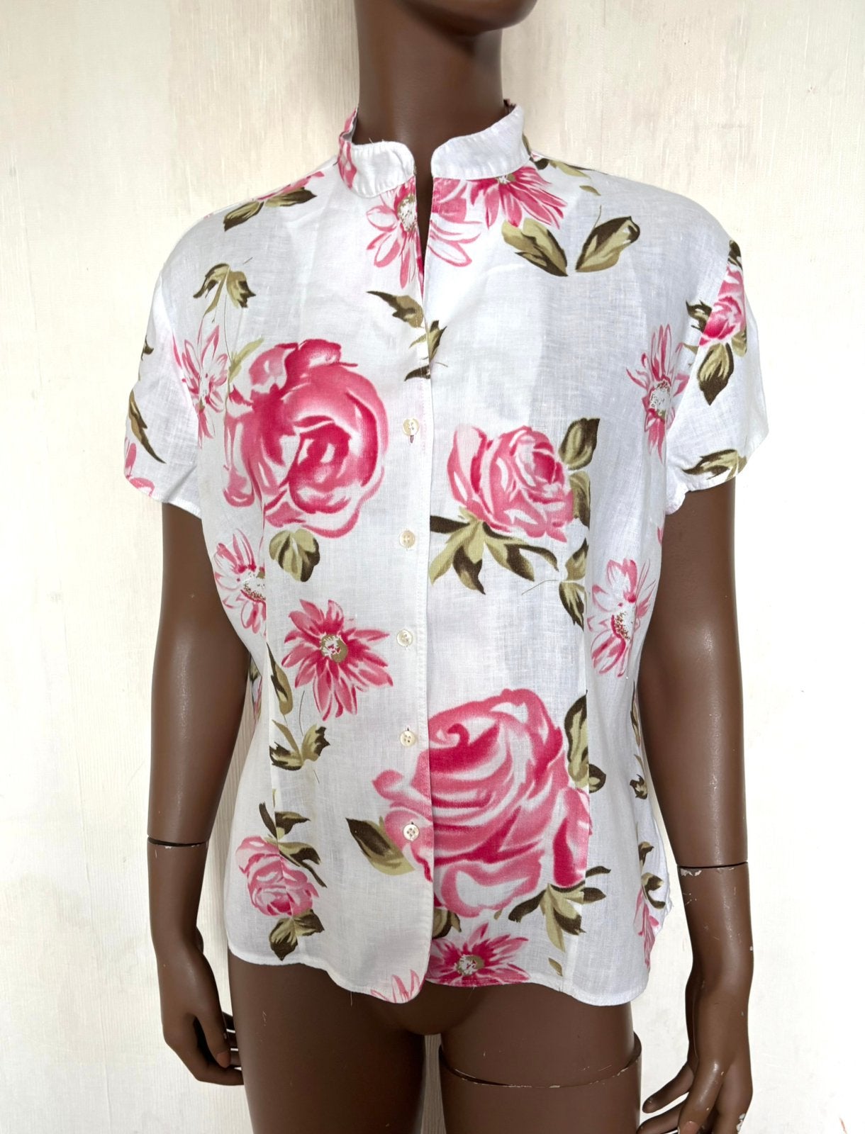 Marco Pecci linnen blouse mt 42., Verzenden, Zo goed als nieuw, Maat 42/44 (L), Wit