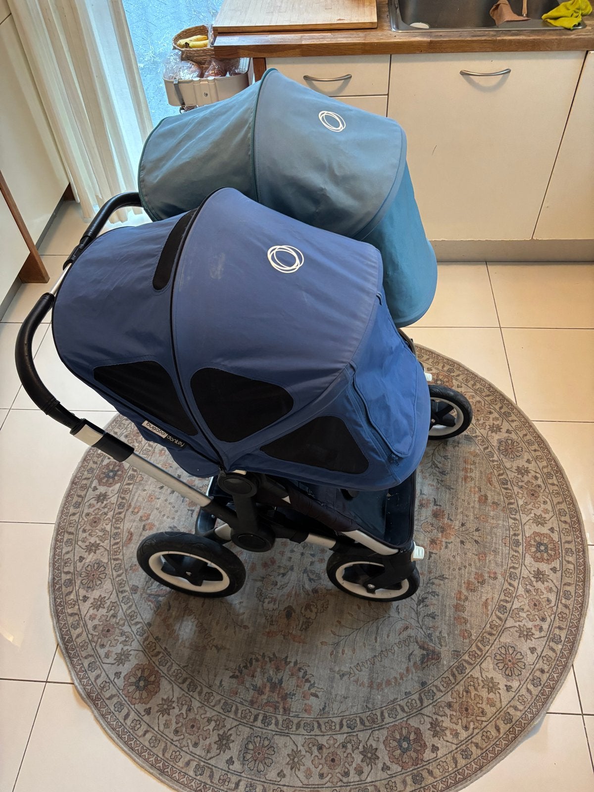 Bugaboo Donkey 2 Duo kinderwagen met accessoires, Gebruikt, Ophalen, Kinderwagen, Duowagen