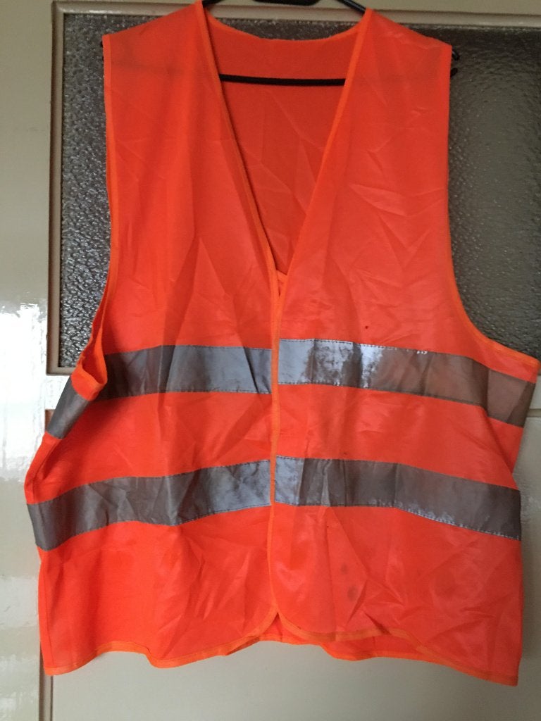 Veiligheidshesje, L, rood, Ophalen of Verzenden, Gebruikt