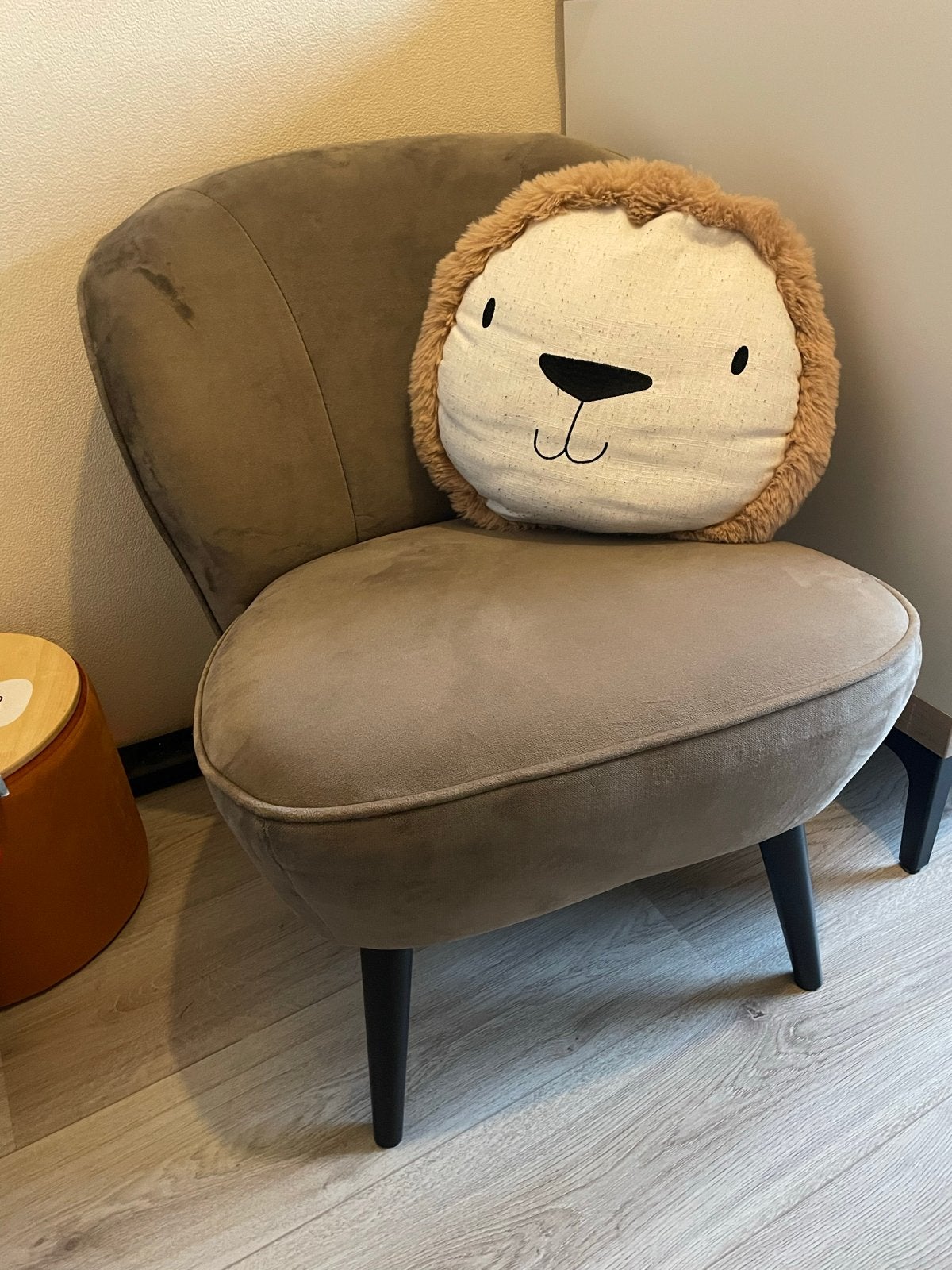 Fauteuil groen/taupe kleur, zgan, hoes afneembaar, Huis en Inrichting, Ophalen, Zo goed als nieuw, Stof, Suede