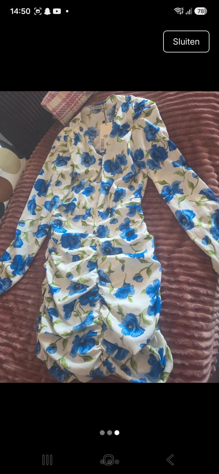 bloemetjes jurk te koop, Kleding | Dames, Maat 38/40 (M), Wit, Ophalen of Verzenden, Zo goed als nieuw