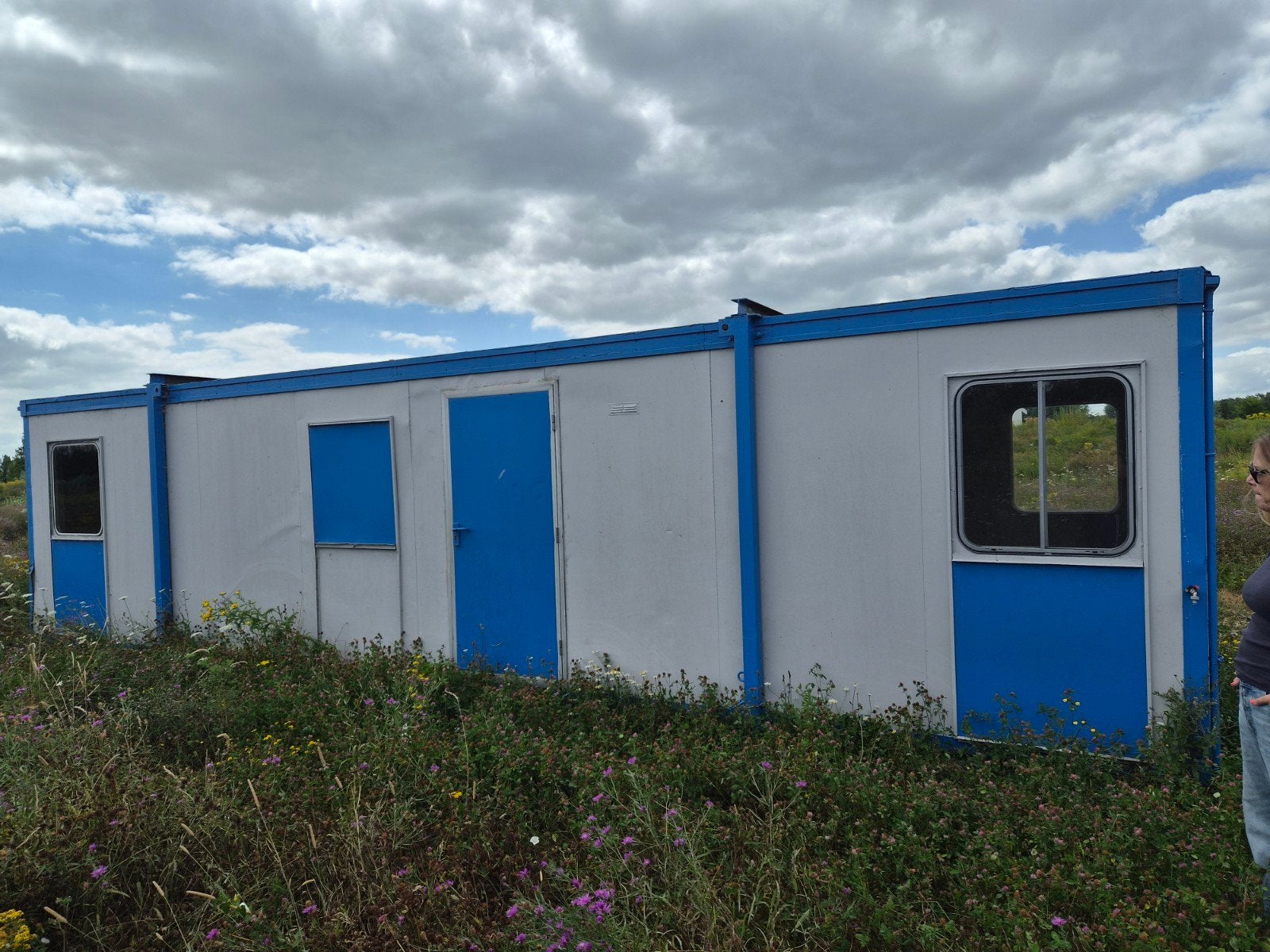 Robuuste woonunit werk keet 12x3m, Ophalen