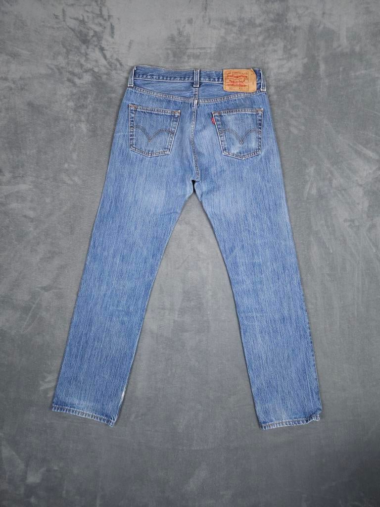 Levis 501 Broek W30 L32 Straight Fit Blauw Denim Jeans., Blauw, ., W32 (confectie 46) of kleiner, Ophalen of Verzenden