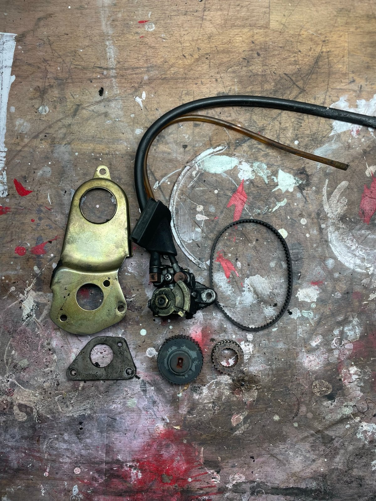Oliepomp systeem Piaggio 125/180cc compleet, Ophalen of Verzenden, Gebruikt, Overige typen, Piaggio