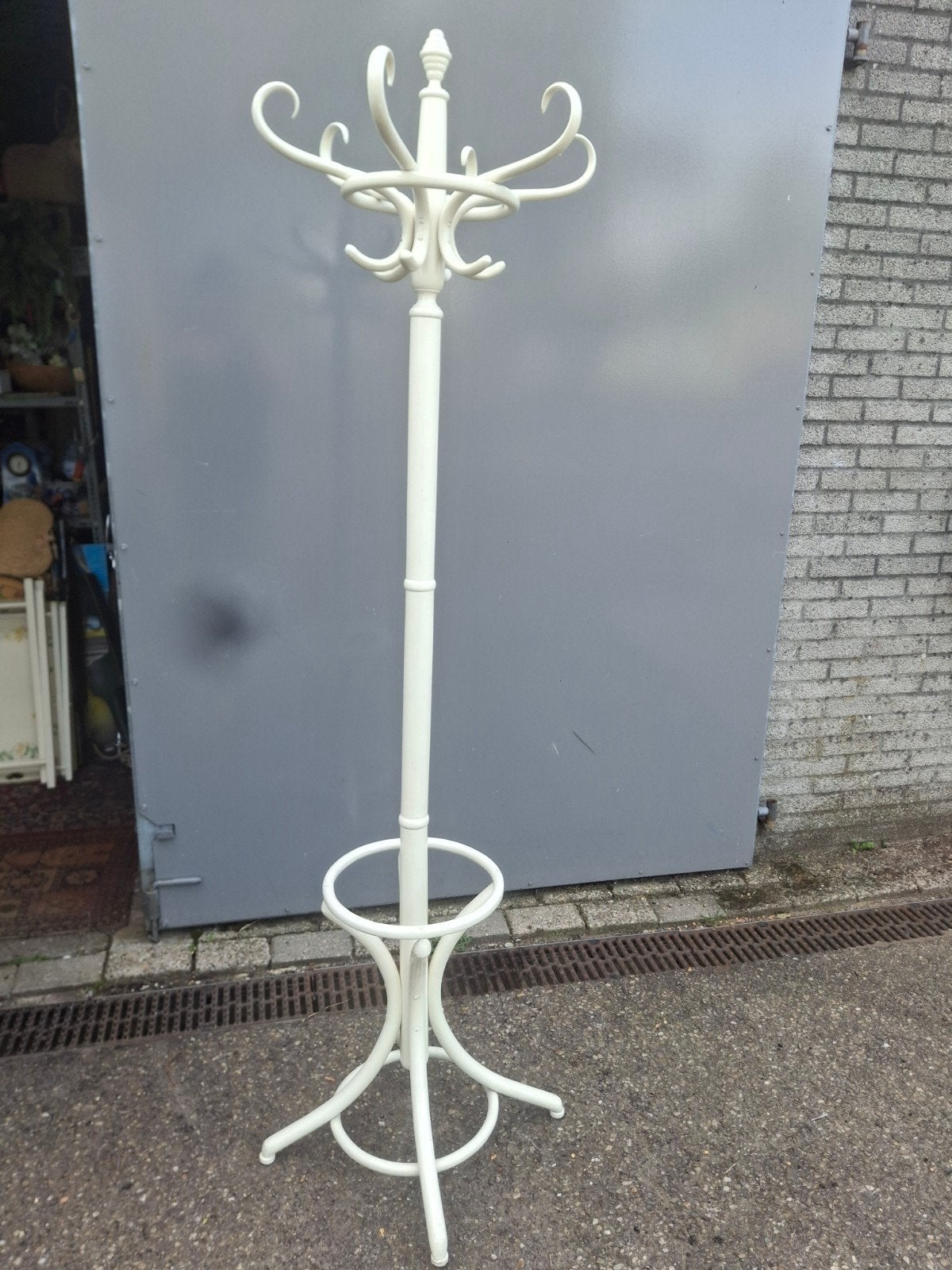 Antieke Thonet Stijl Witte Staande Kapstok, Huis en Inrichting, Woonaccessoires | Kapstokken, Ophalen, Gebruikt, Niet van toepassing