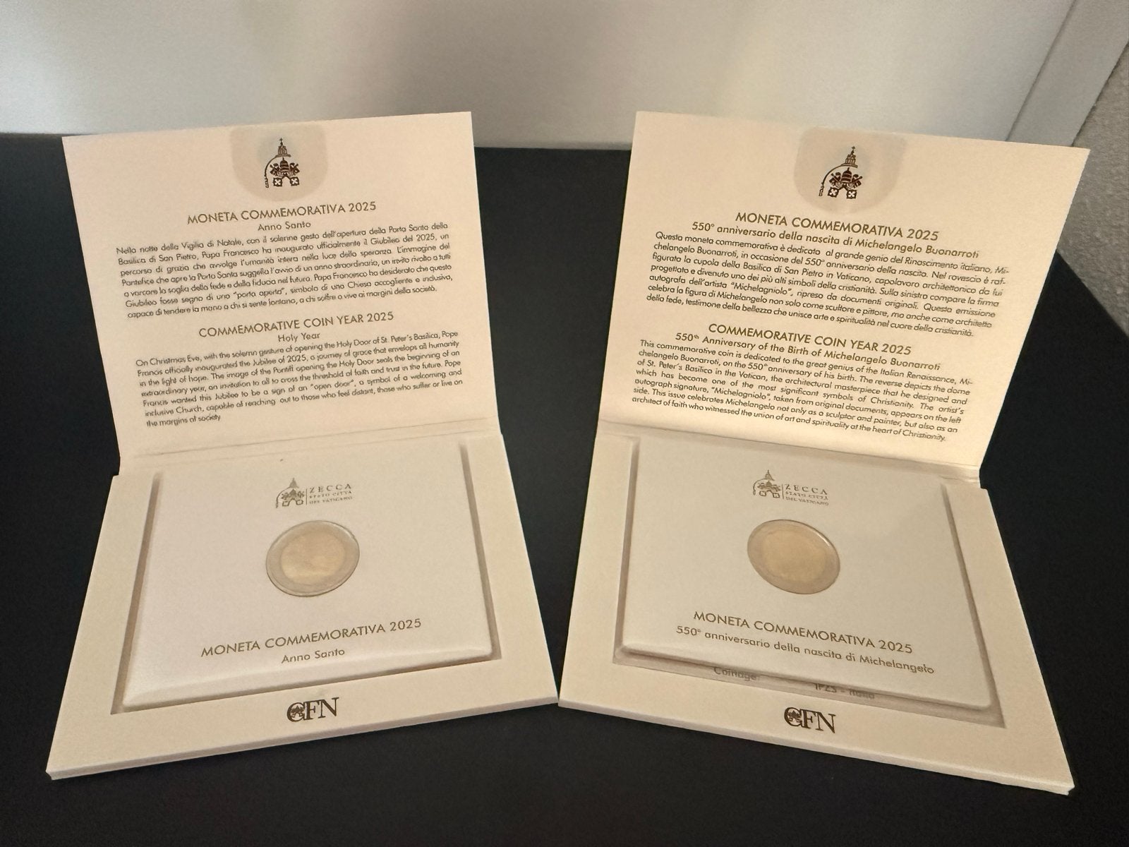Vaticaan 2 euro munten sets 2025 - Jubileum & Michelangelo, Ophalen of Verzenden, Vaticaanstad, 2 euro, Setje
