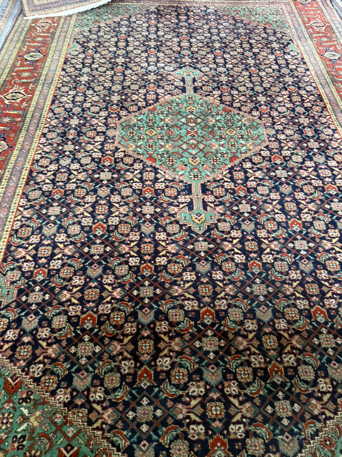 Perzisch Bidjar tapijt, handgeknoopt, Gebruikt, Overige kleuren, 200 cm of meer, Ophalen of Verzenden