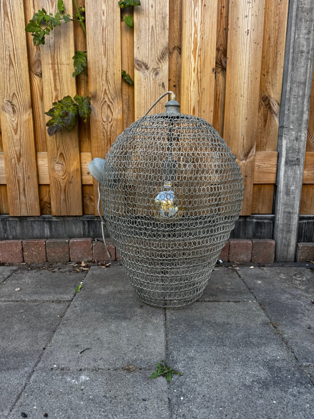 Brilliant maze industriele hanglamp van gaas, Ophalen, E27 (groot), Zo goed als nieuw, Metaal