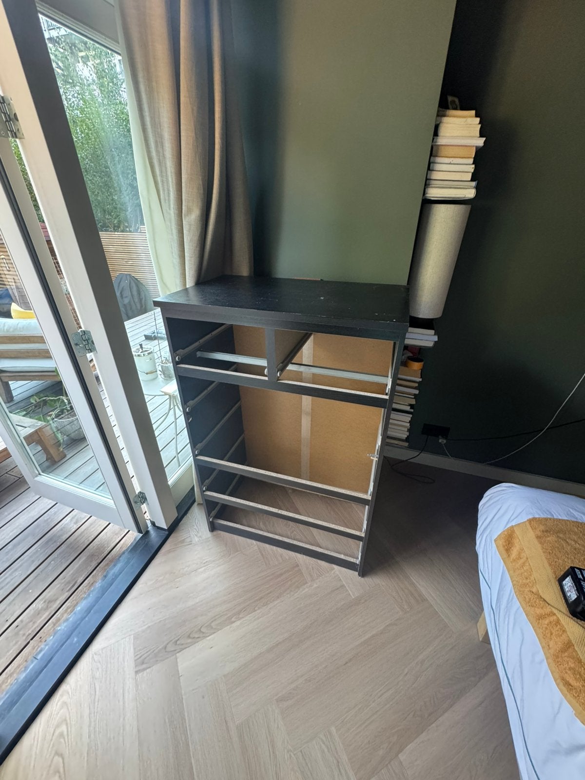 IKEA MALM ladekast zwartbruin – 6 lades, Ophalen, Gebruikt