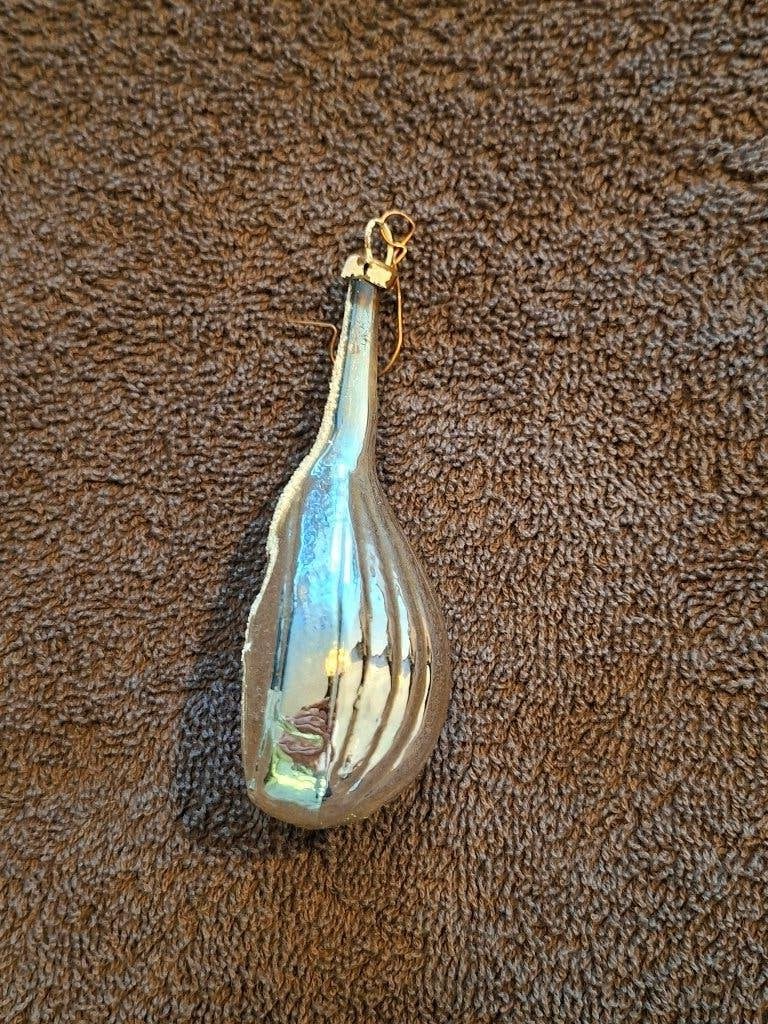 Antieke glazen luit/mandoline met reliëf – '30/'50 zeldzaam, Ophalen of Verzenden