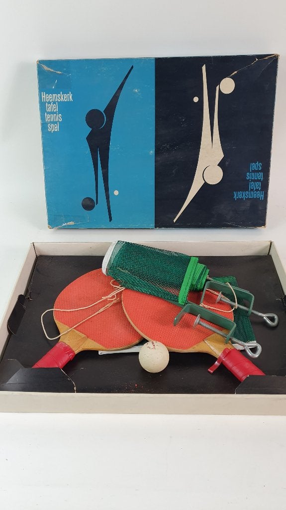 Heemskerk vintage tafeltennis spel. Jaren 70, 8C4, Tweedehands verkoop, Tweedehands verkoop, Gebruikt, Ophalen of Verzenden