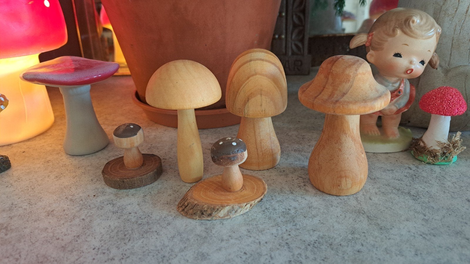 paddenstoel houten paddestoelen, Ophalen of Verzenden, Nieuw