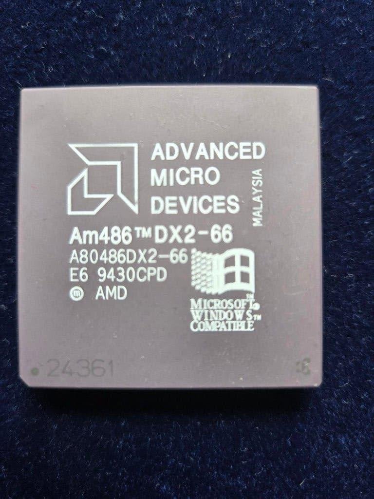 AMD 486 DX2 66 MHz CPU goldcap processor zeldzaam goud, Computers en Software, Processors, Gebruikt, Minder dan 2 Ghz, Verzenden