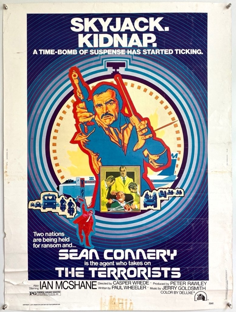 Ransom (1974) - Sean Connery - Originele filmposter, Verzamelen, Posters, Verzenden, Gebruikt, A1 t/m A3, Film en Tv