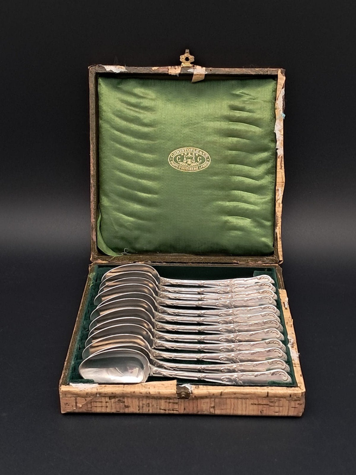 12 dessertlepels Christofle Marly - verzilverd, Ophalen of Verzenden