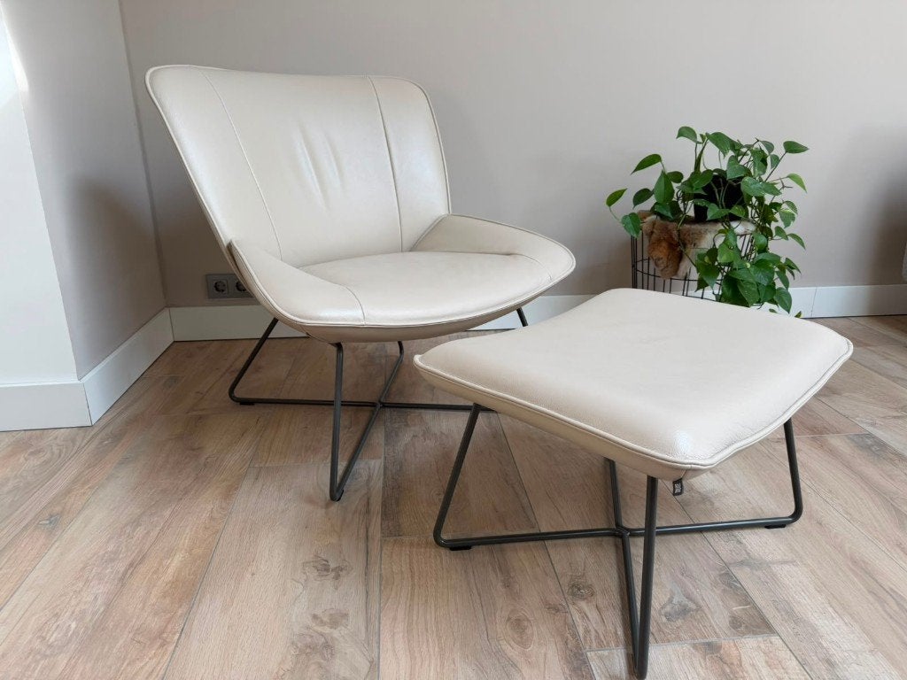 Rolf Benz 383 – Lichtbeige – Uitstekende Staat, Ophalen, Pode Leolux Harvink Minotti Artifort, 75 tot 100 cm, Zo goed als nieuw
