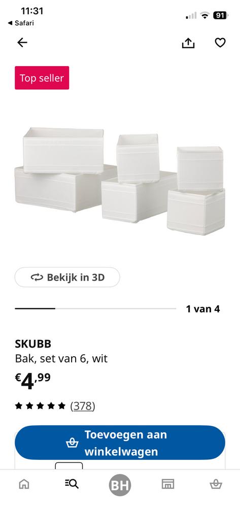 Ikea skubb bewaar bakjes, Ophalen of Verzenden, Zo goed als nieuw, Overige typen