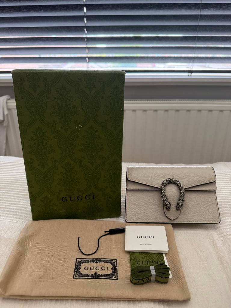Gucci Dionysus Super Mini Tas - Zo goed als nieuw, Ophalen of Verzenden, Zo goed als nieuw, Wit, Avondtasje