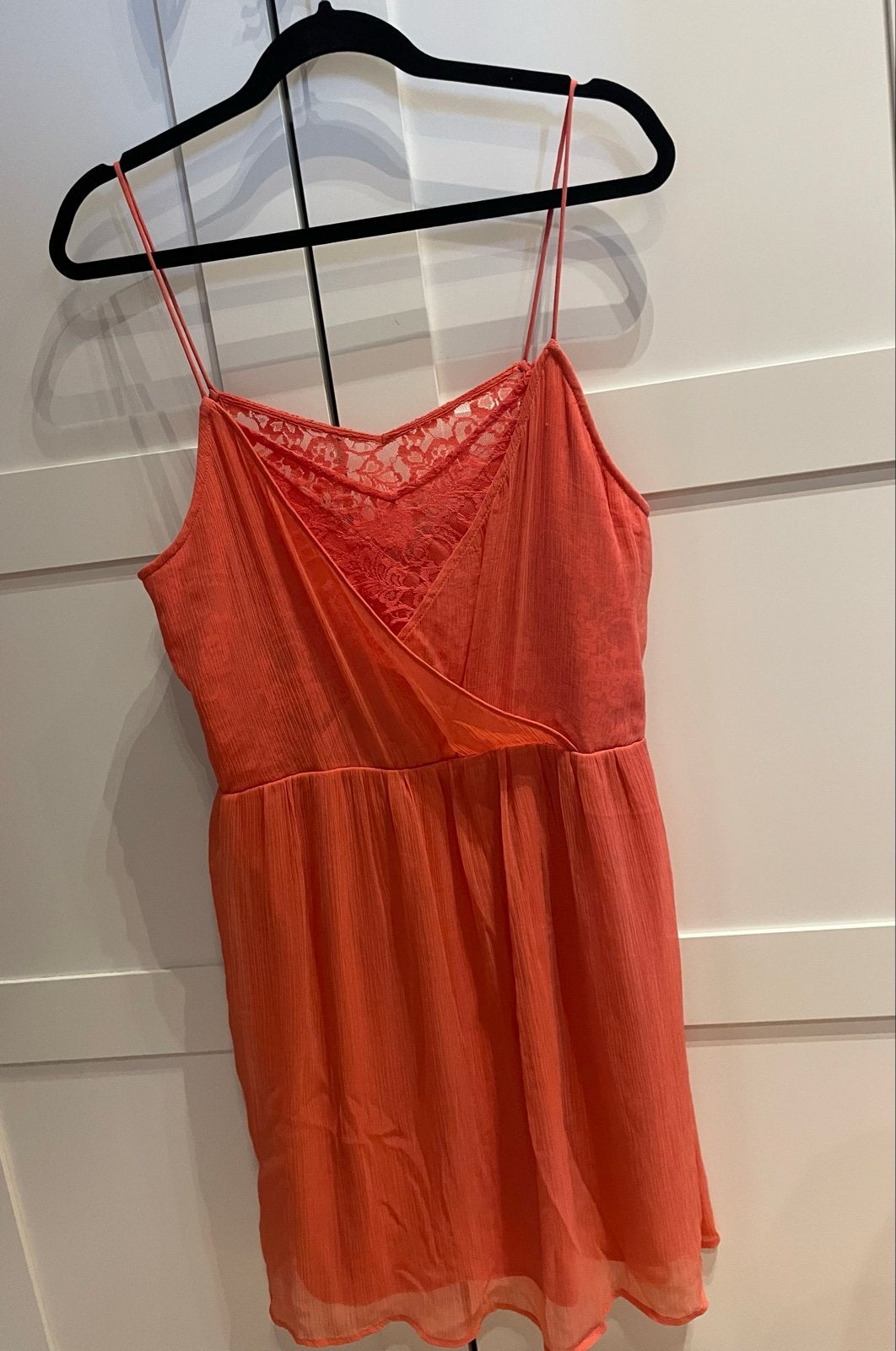 Vero Moda Janny SL Short Dress - Koraalrood met kant, Kleding | Dames, Maat 46/48 (XL) of groter, Oranje, Ophalen of Verzenden