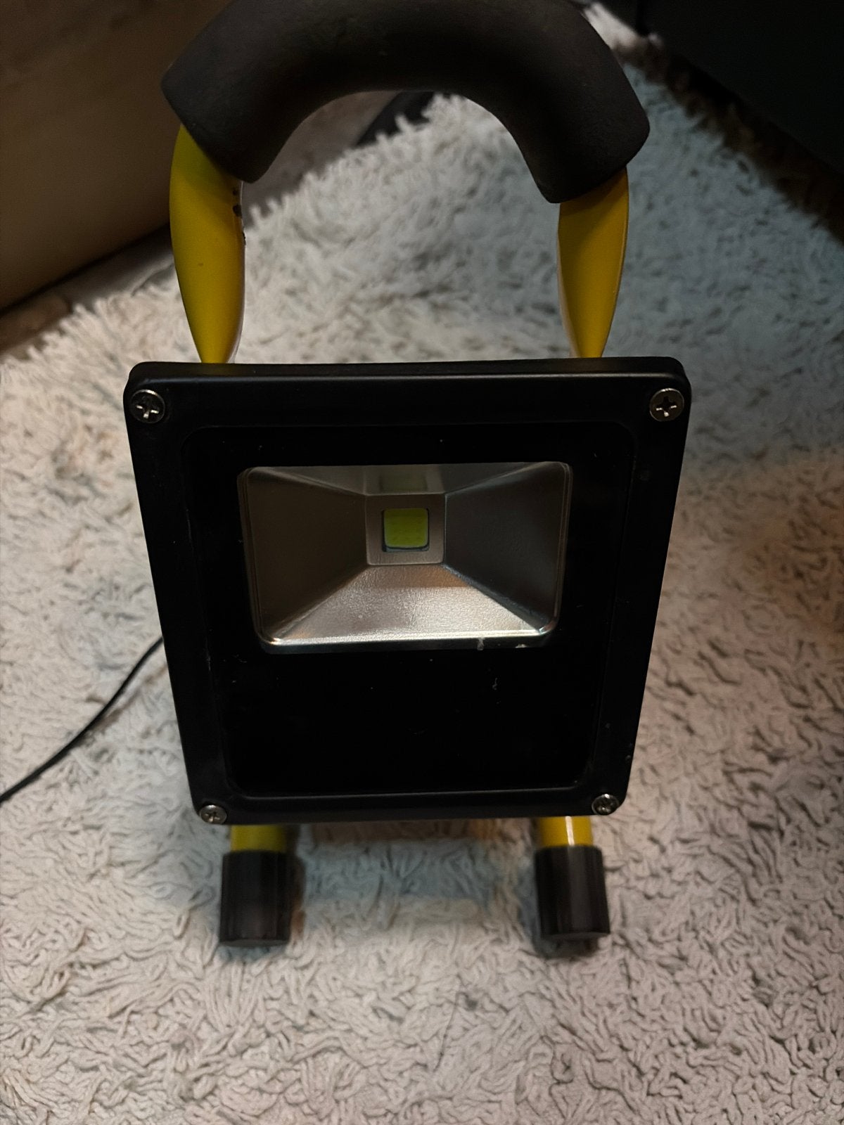LED Bouwlamp / Werkspot met Handvat en USB Oplaadkabel, Ophalen of Verzenden, Gebruikt, Minder dan 50 watt, Lamp met armatuur