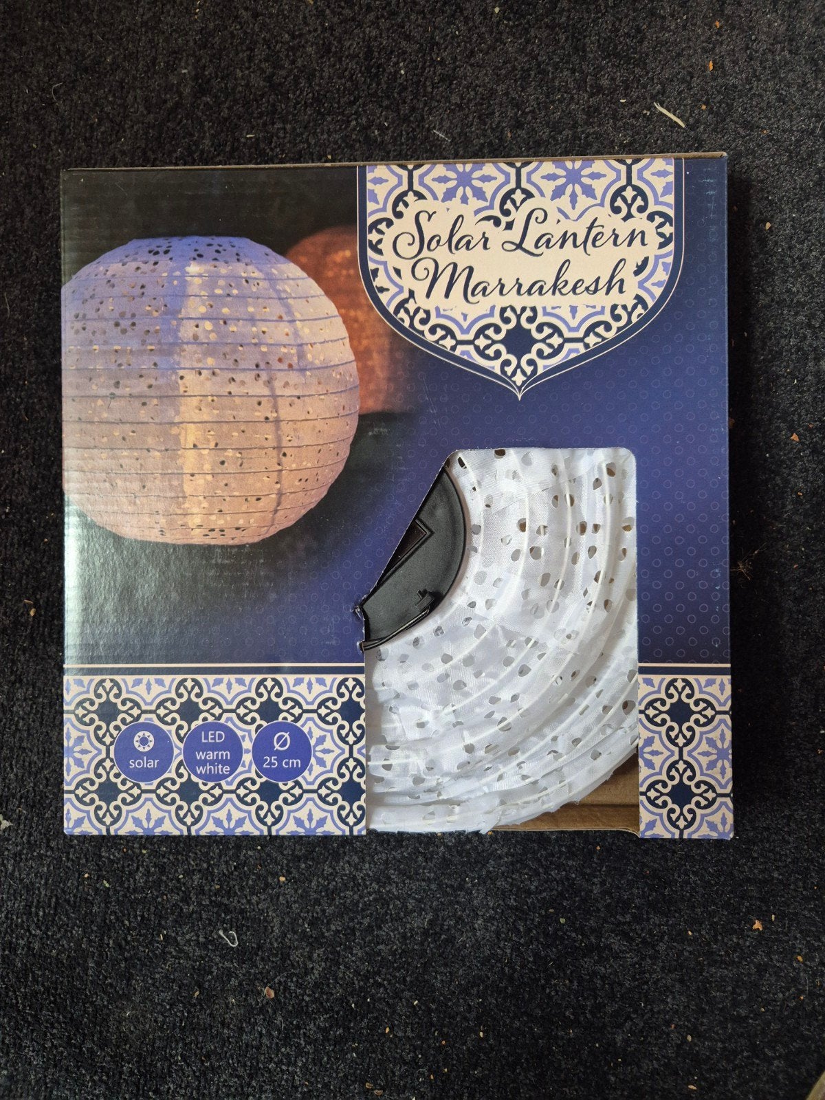 Solar Lantaarn Marrakesh - LED Warm Wit - 25 cm, Ophalen of Verzenden