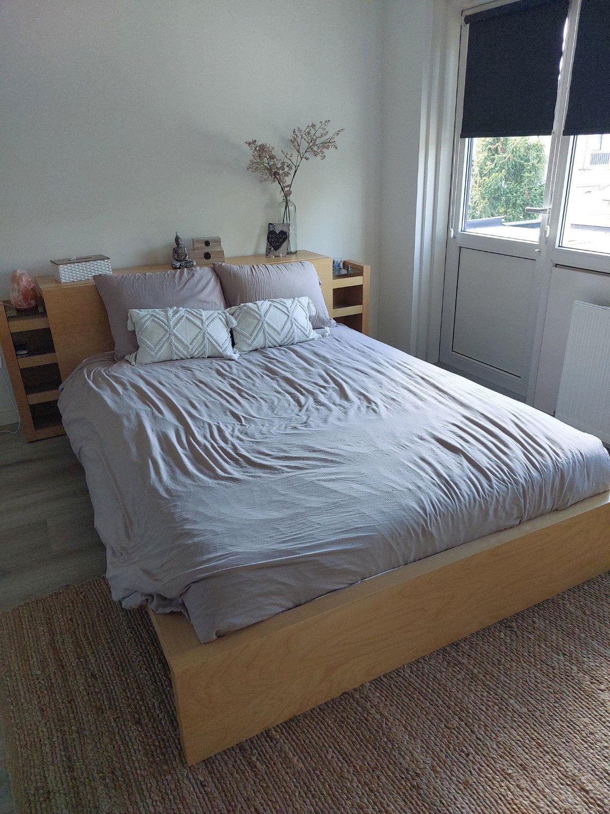 Tweepersoonsbed MALM Ikea., Huis en Inrichting, Ophalen, Tweepersoons, Hout, 140 cm