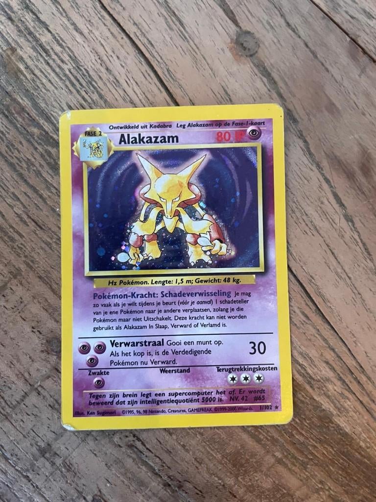 Alakazam base set Nederlands, Ophalen of Verzenden, Zo goed als nieuw