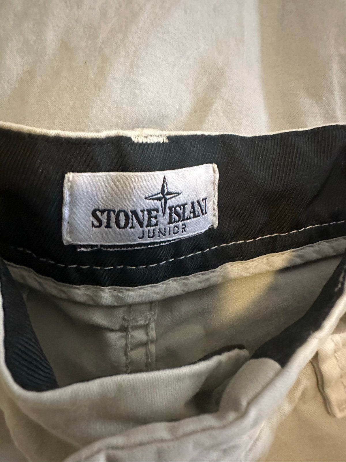 Stone Island Junior Cargo Broek - Beige, Kinderen en Baby's, Ophalen of Verzenden, Zo goed als nieuw, Jongen, Broek