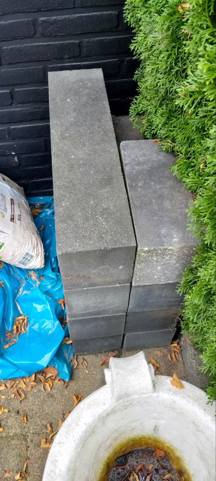 Beton Blokken., Tuin en Terras, Ophalen, 100 tot 200 cm, Biels, Minder dan 25 cm