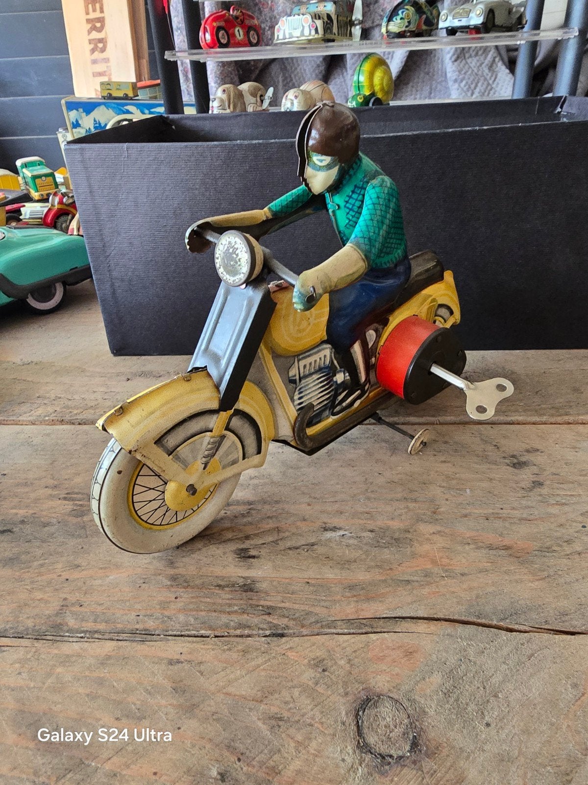 Vintage blikken speelgoedmotorfiets geproduceerd in de USSR, Ophalen of Verzenden