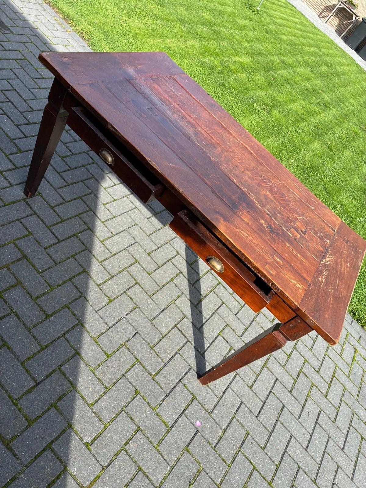 houten tafel met lades, Antiek en Kunst, Ophalen