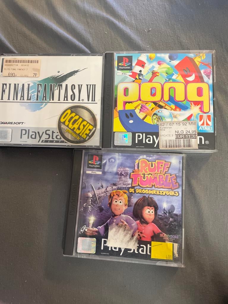 PlayStation spellen: Final Fantasy VII, Pong, Ruff & Tumble, Spelcomputers en Games, Games | Sony PlayStation 1, Ophalen of Verzenden
