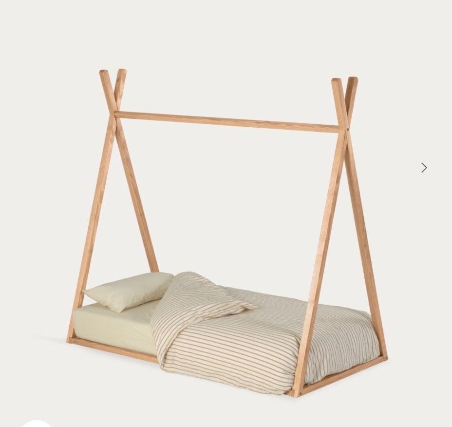 Maralis beuken tipibed 70x140 (zonder matras), Ophalen, 70 tot 85 cm, 140 tot 160 cm, Zo goed als nieuw