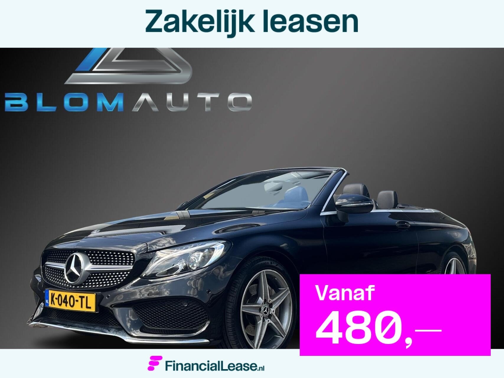 Mercedes C-klasse Cabrio AUT9AMG SFEER+AIRSCARF+LED+STOELVER, Automaat, Cabriolet, 4 stoelen, Zwart