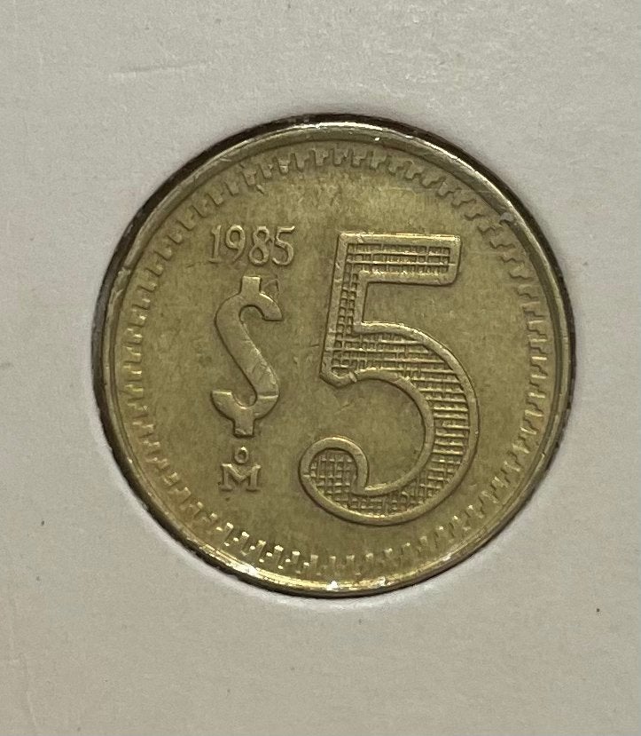 5 pesos Mexico 1985, Postzegels en Munten, Munten | Amerika, Ophalen of Verzenden, Noord-Amerika