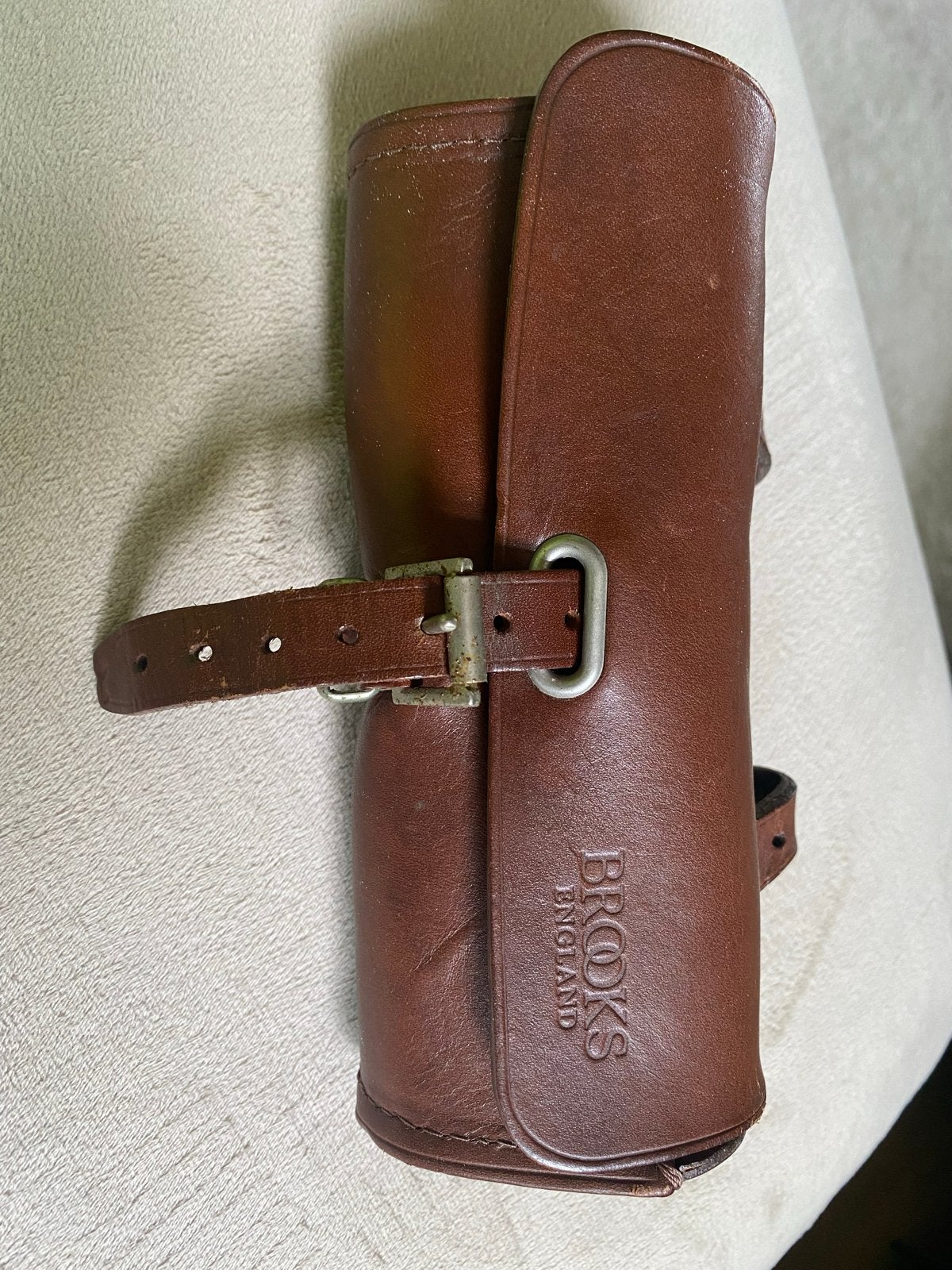 Brooks lederen fietstas bruin - Vintage look, Ophalen of Verzenden, Gebruikt