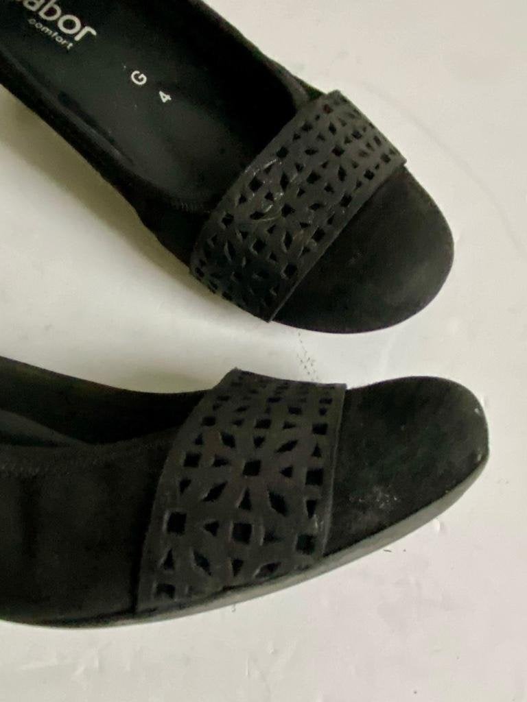 H940 Gabor Comfort maat 37/G pumps schoen lage hak zwart, Zwart, Gabor, Ophalen of Verzenden, Zo goed als nieuw