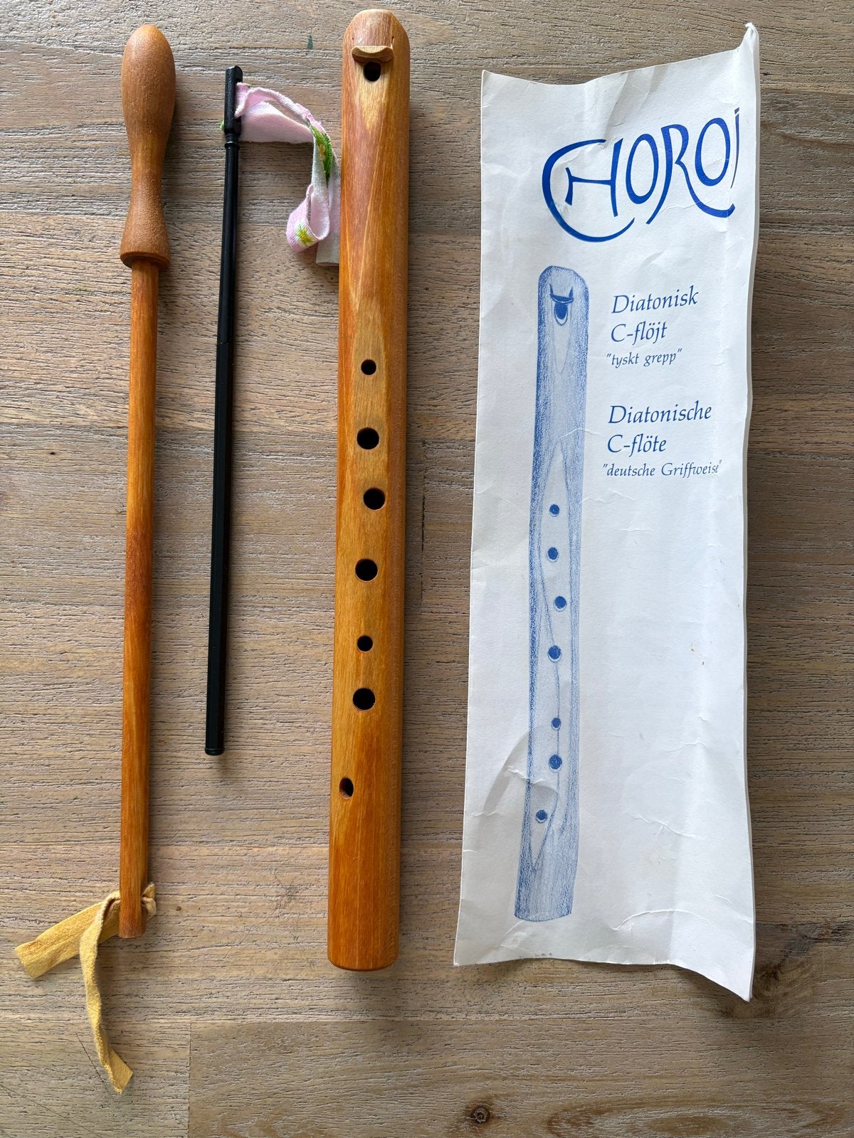 Choroi Diatonische C-fluit - "Duitse greep", Ophalen of Verzenden, Zo goed als nieuw, Overige typen, Met koffer, hoes of etui