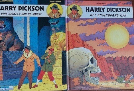 Harry Dickson:HC 1/3/4*8 de Ijzeren tempel*de Drie cirkels v, Meerdere stripboeken, Ophalen of Verzenden, Gelezen